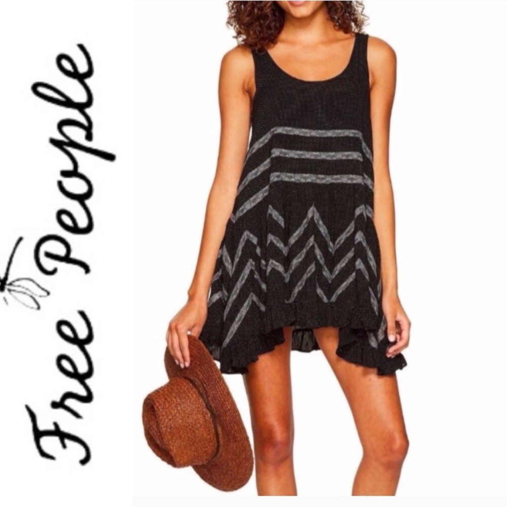 2/$25 Free People Polka Dot and Lace Dress